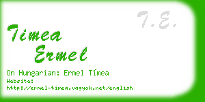 timea ermel business card